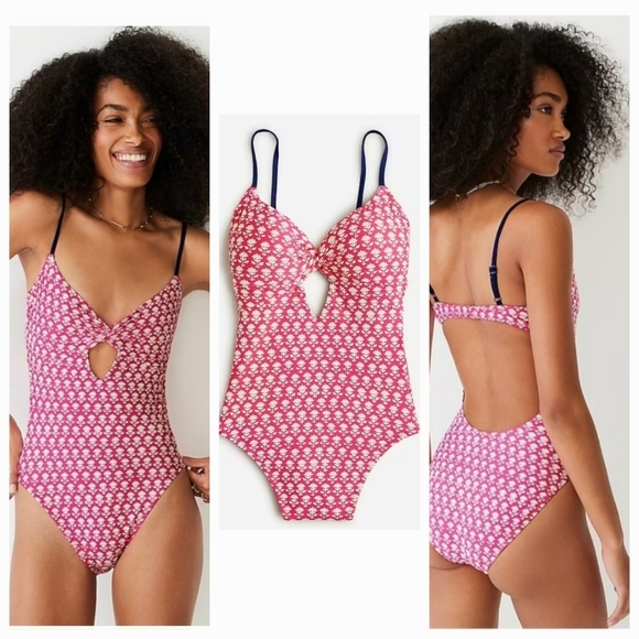 J. Crew Twist-front Keyhole One-piece Swimsuit NWT - Picture 6 of 6